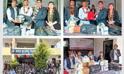 एनआईसी एसिया बैंकद्वारा पर्वतको जननेत्र माविमा शैक्षिक तथा खेलकुद सामग्री सहयोग